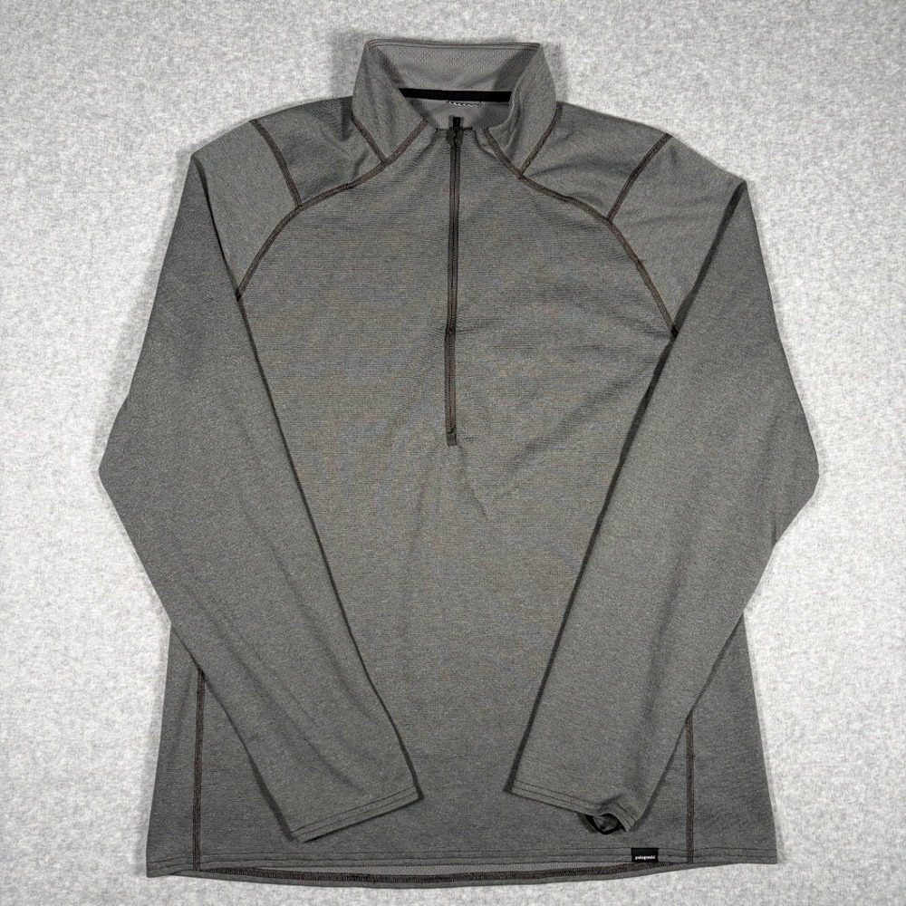 Patagonia Capilene 3 Midweight Pullover Quarter Zip Sweater Men's XL Gray